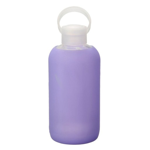 Bottiglia da viaggio in vetro per bevande da 500 ml con involucro in silicone per la scuola e il lavoro Tappo avvitabile con anello