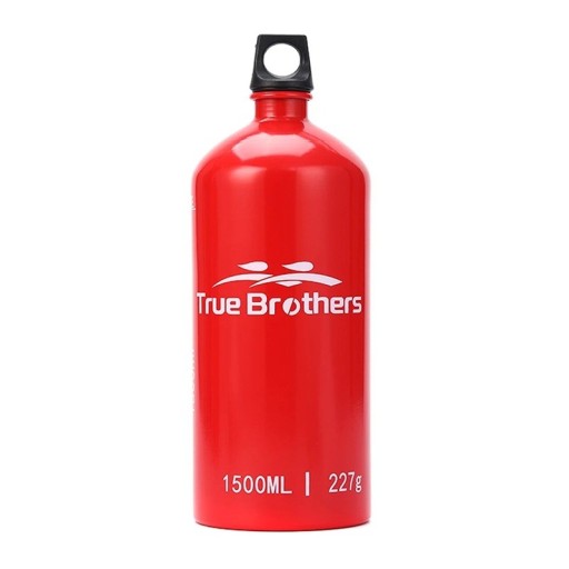 Bottiglia per combustibile per fornelli 1,5 l 10 x 10 x 27 cm Alluminio + plastica Bottiglia di combustibile rossa per fornelli da campeggio Contenitore per combustibile