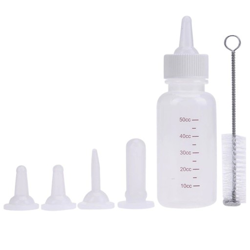 Bottle with Feeding Attachments for Puppies and Kittens