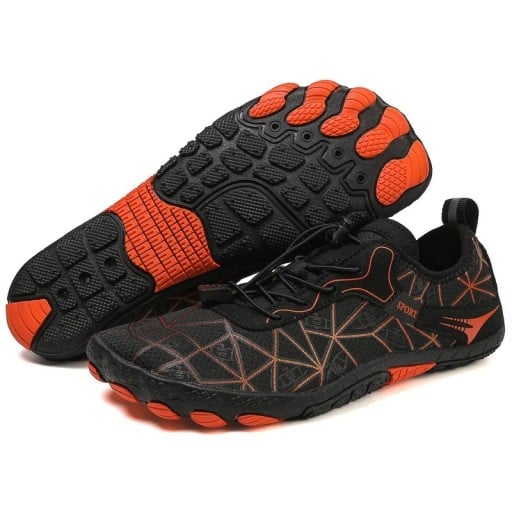 Boty do vody Barefoot outdoorové s rýchloutahovaním a hrubou gumovou protisklzovou podrážkou Unisex Na vodné športy trekking i chôdzu terénom