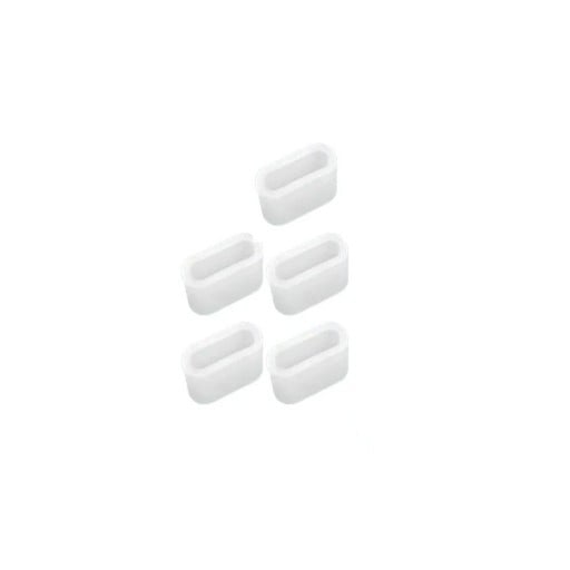 Bouchon anti-poussière transparent en silicone pour USB Type C, 5 pièces, capuchon de protection anti-poussière, couvercle de câble de port de données