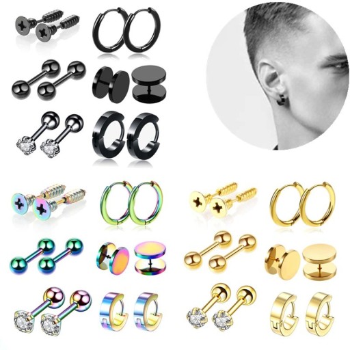 Boucles d'oreilles 6 paires G2534