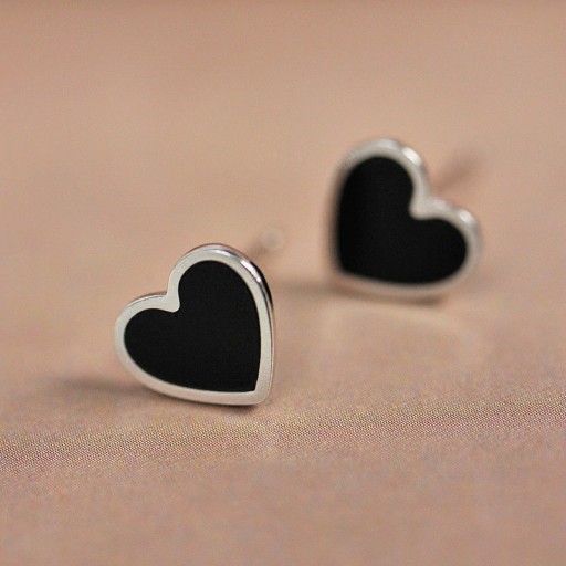 Boucles d'oreilles à clou en forme de cœur pour femmes R93
