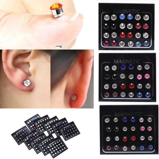 Boucles d'oreilles à clou pour femmes 12 paires G614