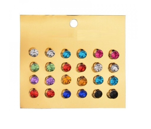 Boucles d'oreilles à clou pour femmes 12 paires H872