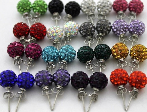 Boucles d'oreilles à clou pour femmes 20 paires A2684