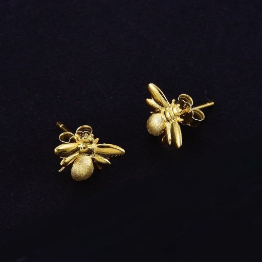 Boucles d'oreilles à clou pour femmes abeille