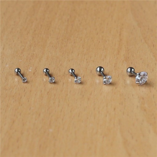 Boucles d'oreilles à clou pour femmes avec zircon H852