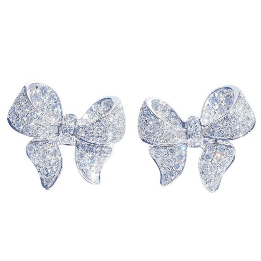Boucles d'oreilles à clou pour femmes en forme de nœud