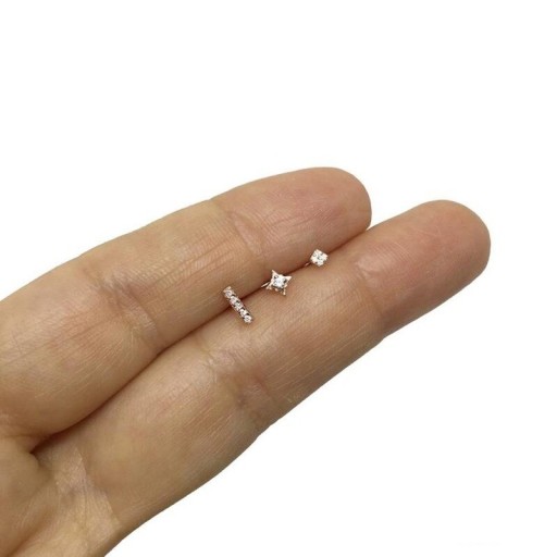 Boucles d'oreilles à clou pour femmes ensemble de 3 pièces