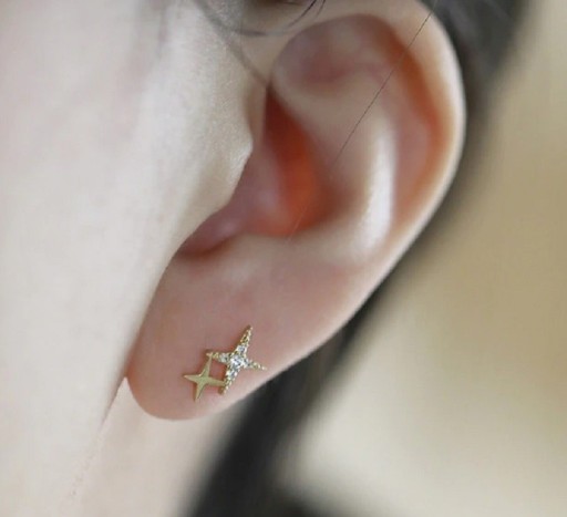Boucles d'oreilles à clou pour femmes étoiles G817