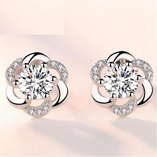 Boucles d'oreilles à clou pour femmes fleur