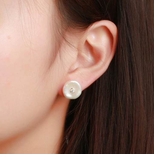 Boucles d'oreilles à clou pour femmes perle A2748