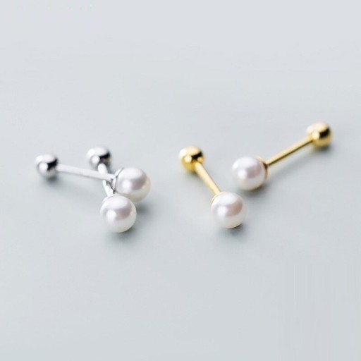 Boucles d'oreilles à clou pour femmes perle C1216