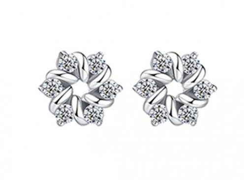 Boucles d'oreilles à puce femme fleur R130