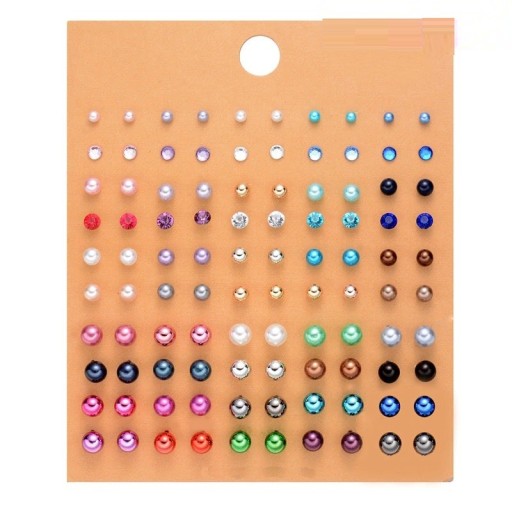 Boucles d'oreilles à puce pour femmes 50 paires