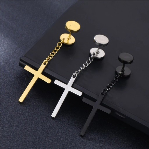 Boucles d'oreilles avec croix