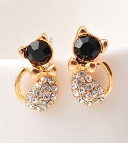 Boucles d'oreilles chat