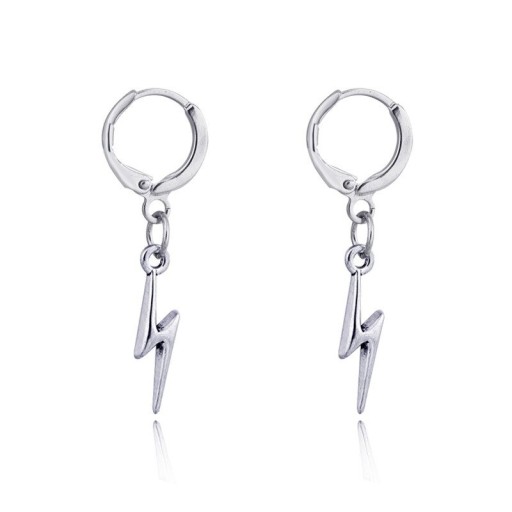 Boucles d'oreilles circulaires pour femmes avec éclair