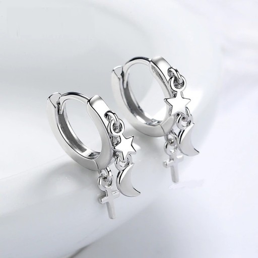 Boucles d'oreilles circulaires pour femmes avec pendentif G149