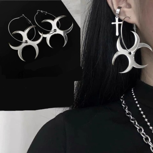 Boucles d'oreilles circulaires pour femmes avec pendentif G463