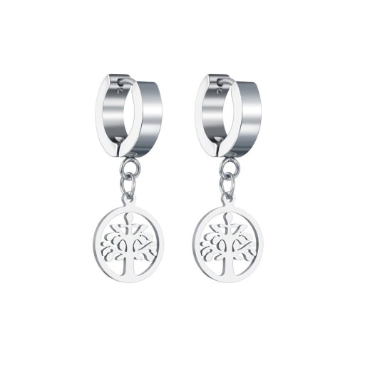 Boucles d'oreilles circulaires pour femmes avec pendentif H826