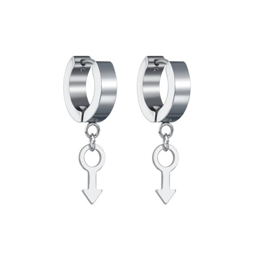 Boucles d'oreilles circulaires pour femmes avec pendentif H826