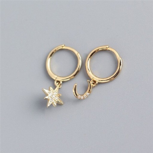 Boucles d'oreilles créoles pour femmes avec pendentif G237