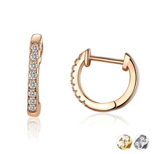 Boucles d'oreilles créoles pour femmes avec pierres