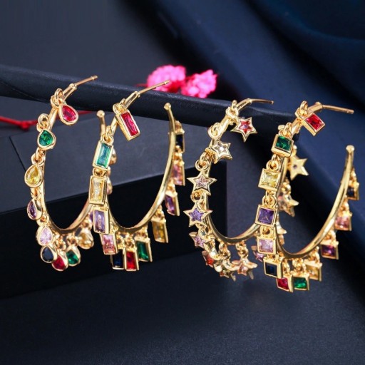 Boucles d'oreilles créoles pour femmes G1233