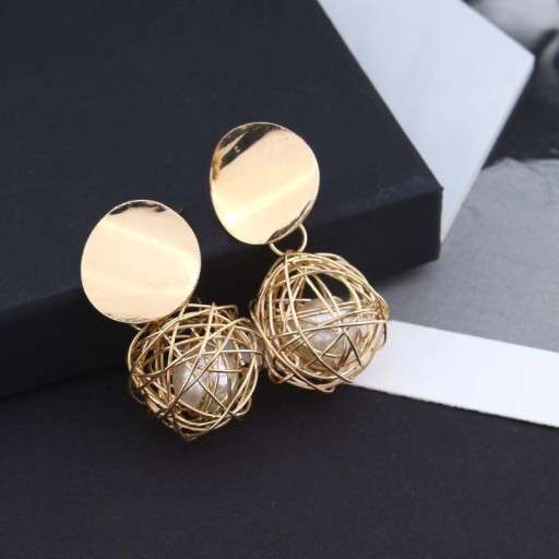 Boucles d'oreilles Élégantes Perle dans un Pelotons