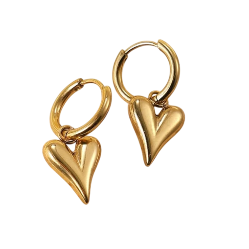 Boucles d'oreilles en acier inoxydable 316 motif cœur Étanches bijoux tendance pour femmes Cadeau pour mariage anniversaire banquet