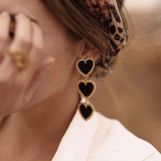 Boucles d'oreilles en forme de cœur pour femmes G535