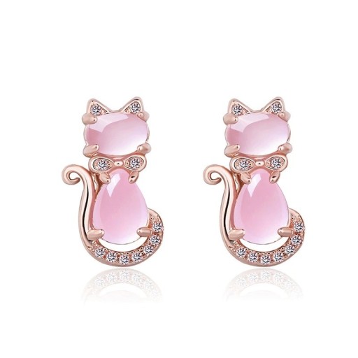 Boucles d'oreilles femme chat