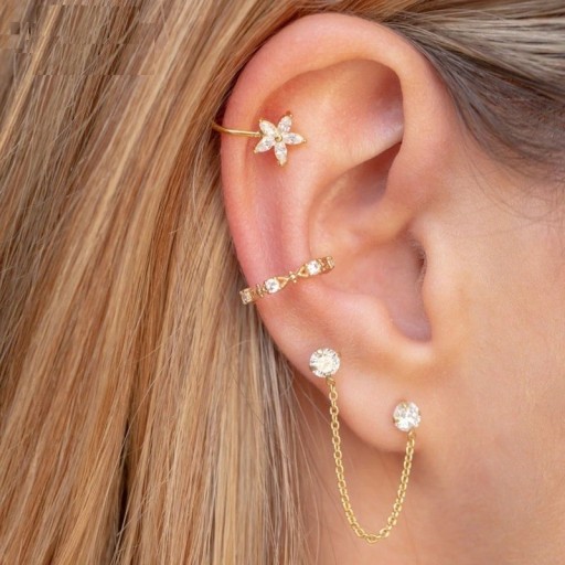 Boucles d'oreilles femme fleur