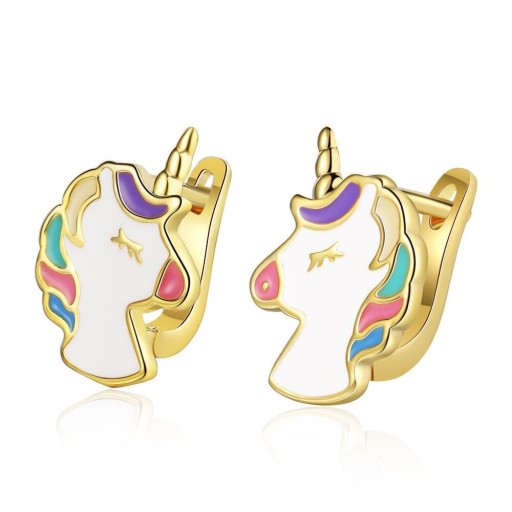 Boucles d'oreilles femme licorne