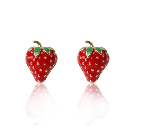 Boucles d'oreilles femmes fraises