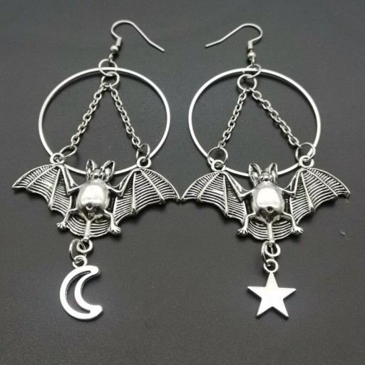 Boucles d'oreilles pendantes chauve-souris pour femmes