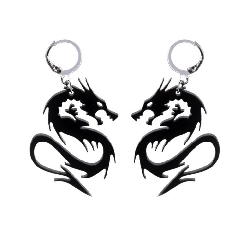 Boucles d'oreilles pendantes dragon pour femmes