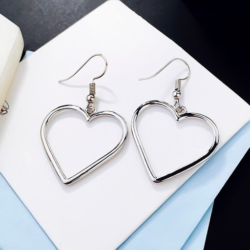 Boucles d'oreilles pendantes en forme de cœur G754