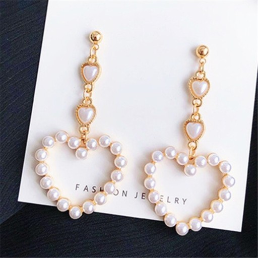 Boucles d'oreilles pendantes en forme de cœur pour femmes G1449