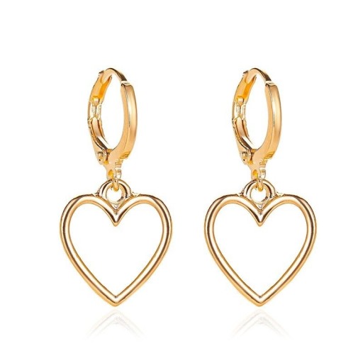 Boucles d'oreilles pendantes en forme de cœur pour femmes G319
