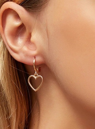 Boucles d'oreilles pendantes en forme de cœur pour femmes G319
