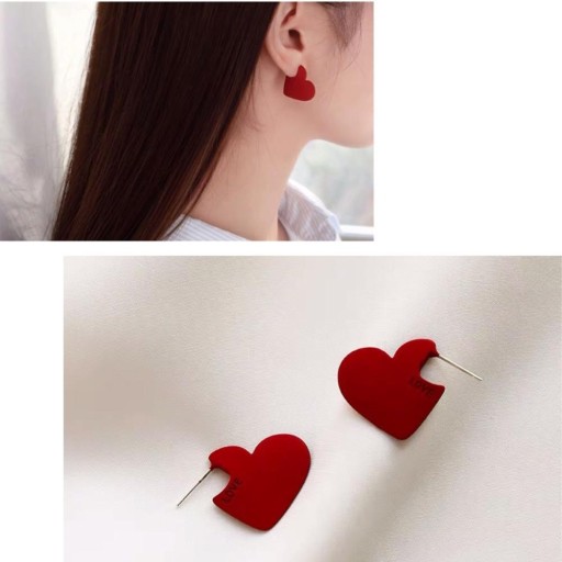 Boucles d'oreilles pendantes en forme de cœur pour femmes G766