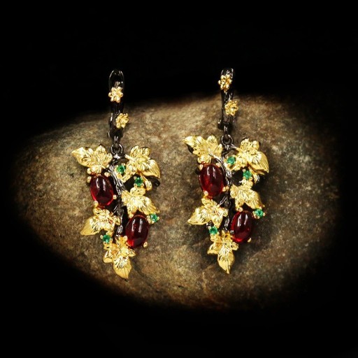 Boucles d'oreilles pendantes en forme de grappe pour femmes
