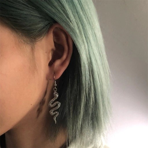 Boucles d'oreilles pendantes en forme de serpent pour femmes