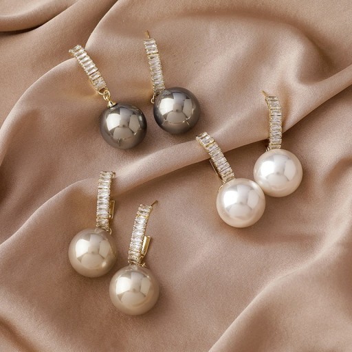 Boucles d'oreilles pendantes en perle pour femmes
