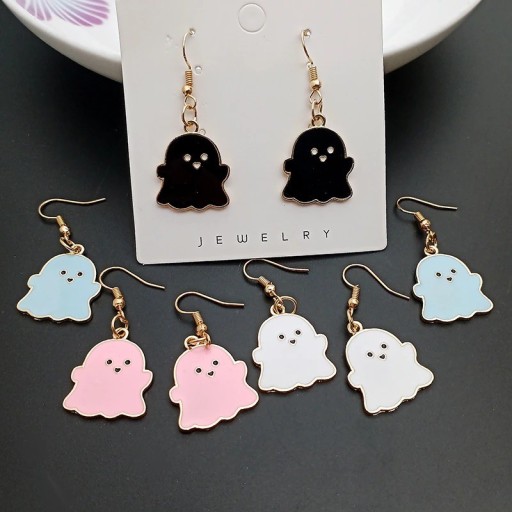 Boucles d'oreilles pendantes fantôme