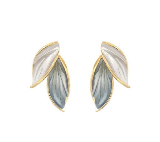 Boucles d'oreilles pendantes feuilles pour femmes G851