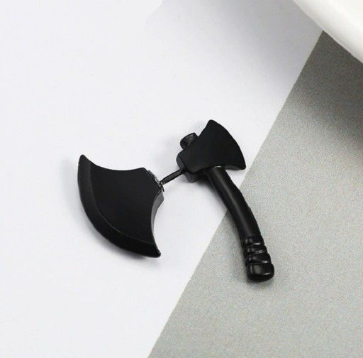 Boucles d'oreilles pendantes hache G2543